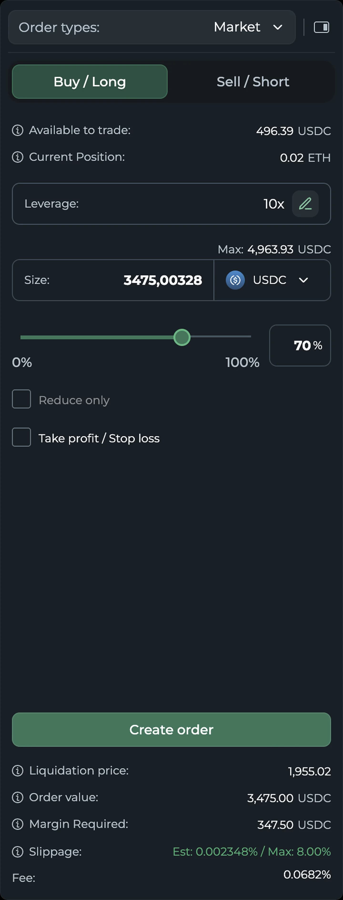 Create Order